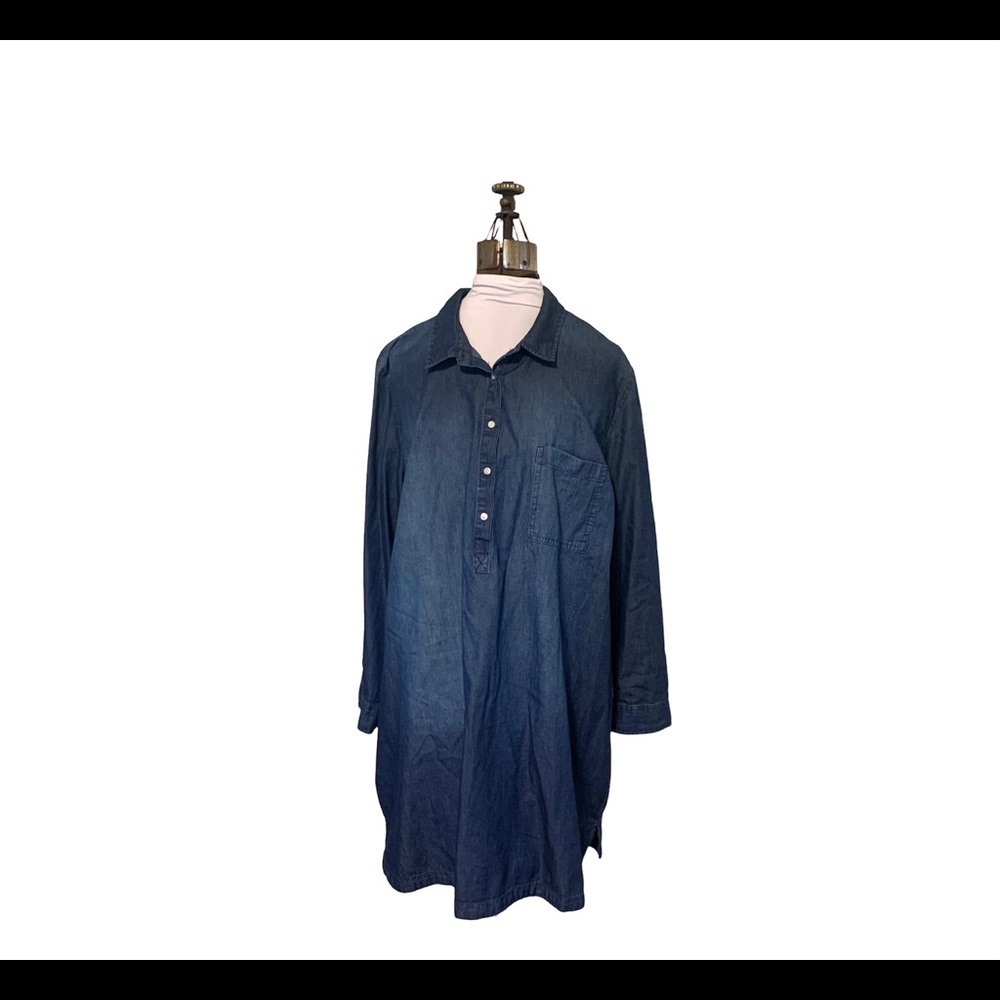 NWT Old Navy Denim Pop Over Shirt Dress